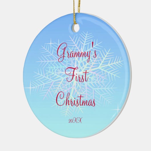 Grammy's eerste kerstsnowflake Ornament (Links)
