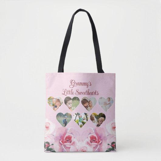 Grammy's Little Sweethearts Foto Gift Tote Bag (Voorkant)