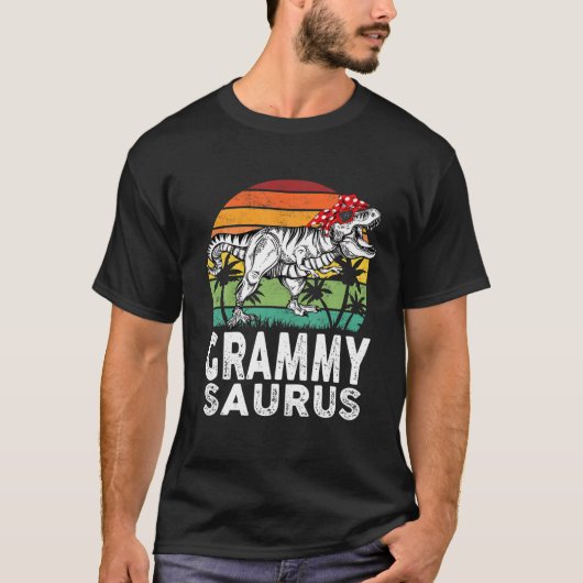 Grammysaurus Funny T Rex Dinosaur Grammy Saurus Fa T-shirt (Voorkant)