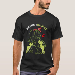 Grammysaurus Grammy 2 Kinder dinosaurus Moederdag T-shirt