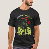 Grammysaurus Grammy 6 Kinder dinosaurus Moederdag T-shirt (Voorkant)