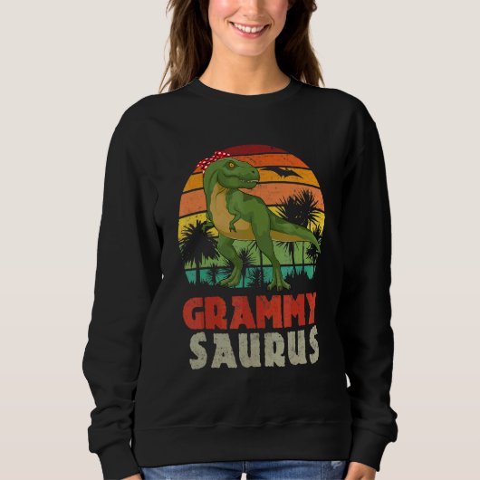 Grammysaurus Rex Dinosaur Family Matching Trui (Voorkant)