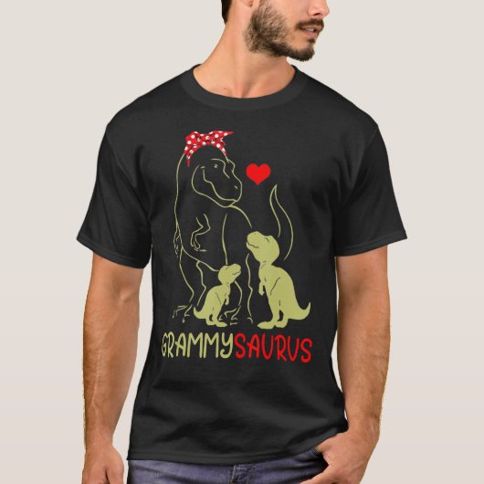 Grammysaurus Rex Grammy Saurus Dinosaur T-shirt (Voorkant)