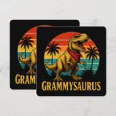 Grammysaurus T Rex Dinosaur Grammy Moederdag Kaart (Voorkant / Achterkant)