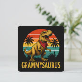 Grammysaurus T Rex Dinosaur Grammy Moederdag Kaart (Staand voorkant)