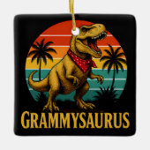Grammysaurus T Rex Dinosaur Grammy Moederdag Keramisch Ornament (Voorkant)