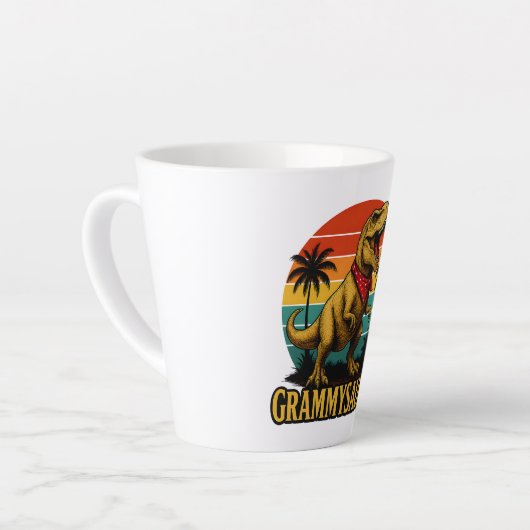 Grammysaurus T Rex Dinosaur Grammy Moederdag Latte Mok (Linkerhoek)