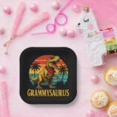 Grammysaurus T Rex Dinosaur Grammy Moederdag Papieren Bordje (Feest)