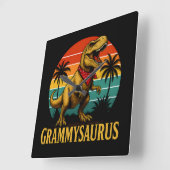 Grammysaurus T Rex Dinosaur Grammy Moederdag Vierkante Klok (Hoek)