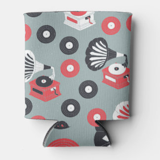 Gramofoon Hand-getekende naadloze kunst Blikjeskoeler