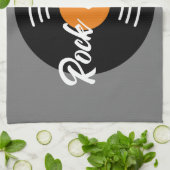 Gramofoon muziek opnemen aangepaste keukenhanddoek (Gevouwen)