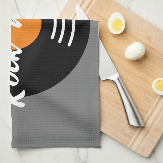 Gramofoon muziek opnemen aangepaste keukenhanddoek (Quarter Fold)