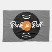 Gramofoon muziek opnemen aangepaste keukenhanddoek (Horizontaal)