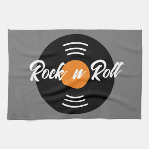 Gramofoon muziek opnemen aangepaste keukenhanddoek