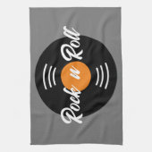Gramofoon muziek opnemen aangepaste keukenhanddoek (Verticaal)