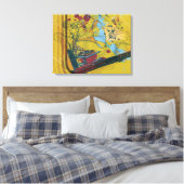 Gramofoon retro canvas print poster (Insitu (Slaapkamer))