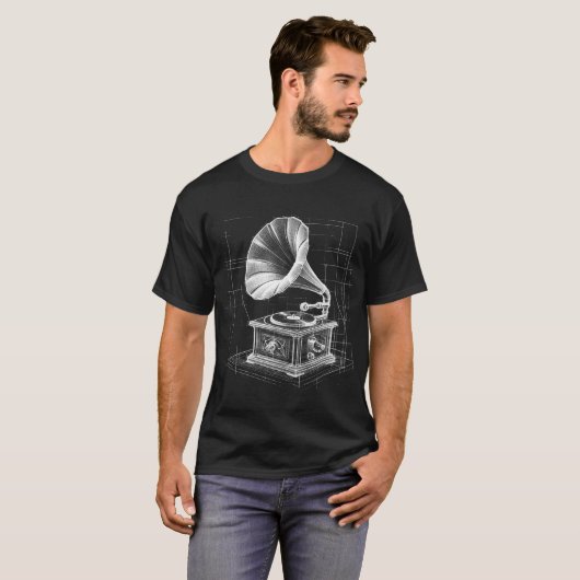 Gramophone Blueprint T-shirt (Voorkant volledig)