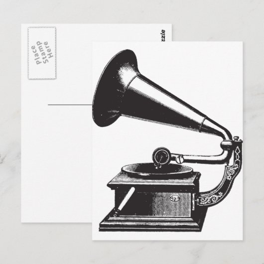  Gramophone Briefkaart (Voorkant / Achterkant)