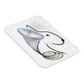 Gramophone Bull Terrier Muziek Surreal huisdier ku Magneet (Rechterzijde)