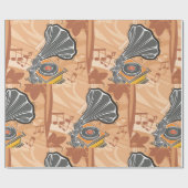 Gramophone Cadeaupapier (Vlak)