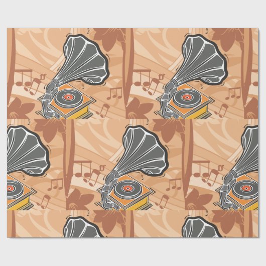 Gramophone Cadeaupapier (Vlak)