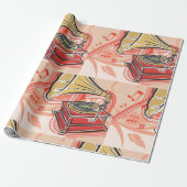  Gramophone Cadeaupapier (Uitgerold)