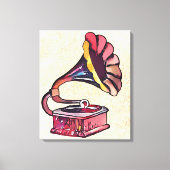 Gramophone Canvas Afdruk (Voorkant)