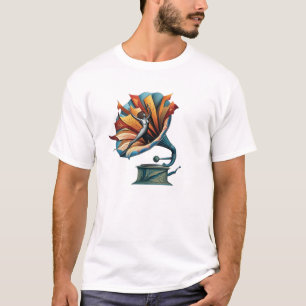 Gramophone dansen door de melodie t-shirt