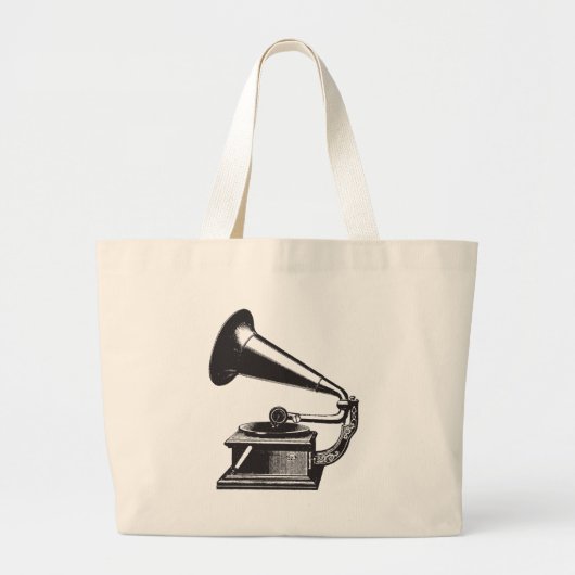 Gramophone Grote Tote Bag (Voorkant)