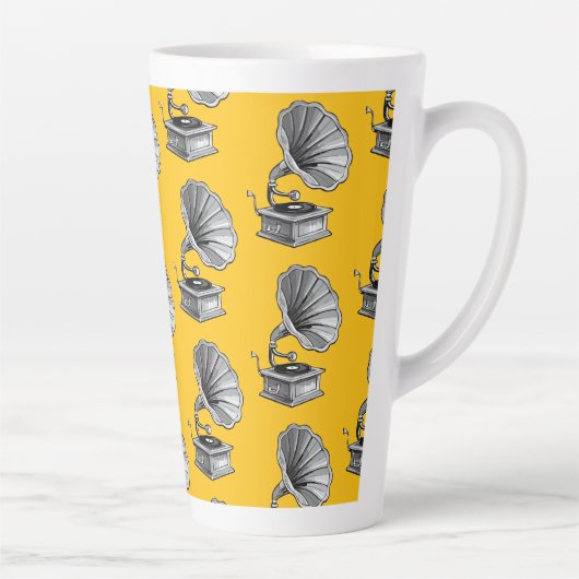 Gramophone Latte Mok (Rechts)