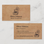 Gramophone Music Producer  Visitekaartjes (Voorkant / Achterkant)