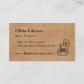 Gramophone Music Producer  Visitekaartjes (Achterkant)