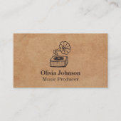 Gramophone Music Producer  Visitekaartjes (Voorkant)