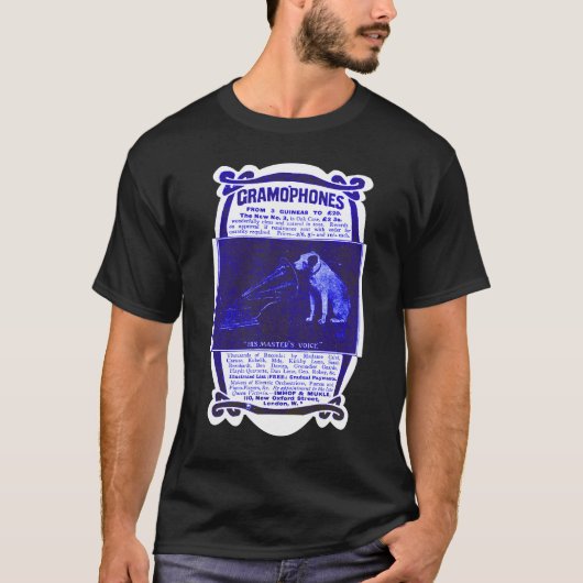 Gramophone muziek - de stem van zijn meester t-shirt (Voorkant)