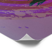 Gramophone op regenboogretro aangepast poster voor (Hoek)