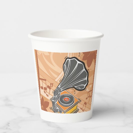 Gramophone Papieren Bekers (Voorkant)