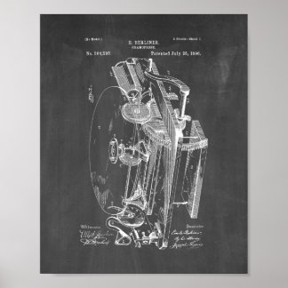 Gramophone Patent - Chalkboard Poster
