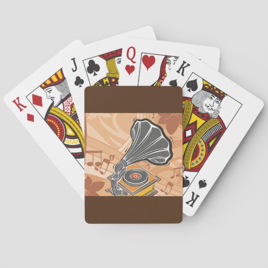 Gramophone Pokerkaarten (Achterkant)