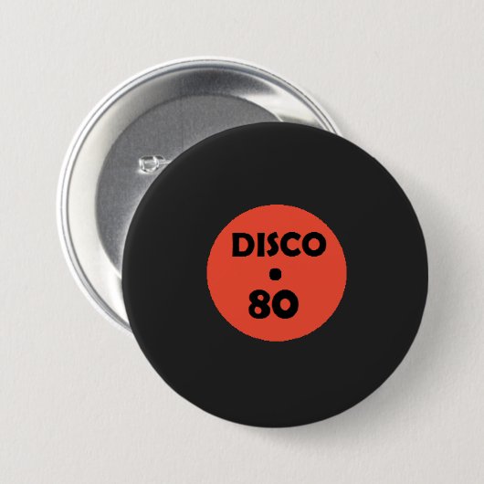 Gramophone Record Button - Disco Party (Voorkant /achterkant)