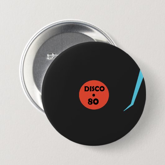 Gramophone Record Button - Retro Disco Party (Voorkant /achterkant)