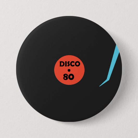 Gramophone Record Button - Retro Disco Party (Voorkant)