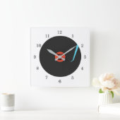 Gramophone Record Clock - Disco 80' Dance Party Vierkante Klok (Huis)