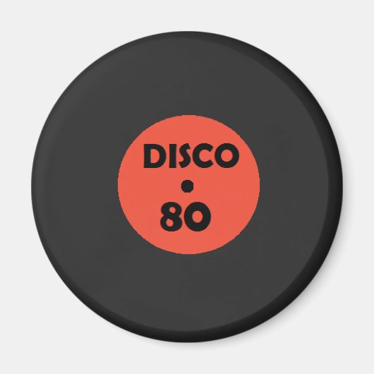 Gramophone Record Fun Magnet - Retro Disco Party (Voorkant)