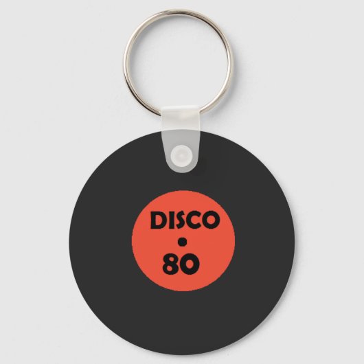Gramophone Record Fun Sleutelhanger - Retro Disco  (Voorkant)