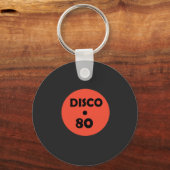 Gramophone Record Fun Sleutelhanger - Retro Disco  (Achterkant)