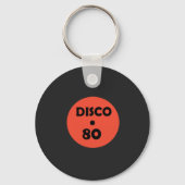 Gramophone Record Fun Sleutelhanger - Retro Disco  (Achterkant)