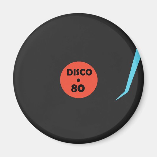 Gramophone Record Magnet - Retro Disco Party (Voorkant)