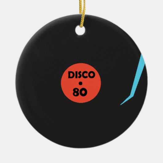 Gramophone Record Ornament - Retro Disco Party (Voorkant)