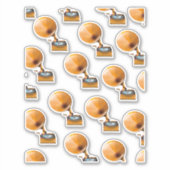 Gramophone Record Patroon. Sticker (Voorkant)