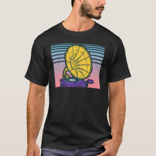 Gramophone Record Player Vaporwave esthetische fon T-shirt